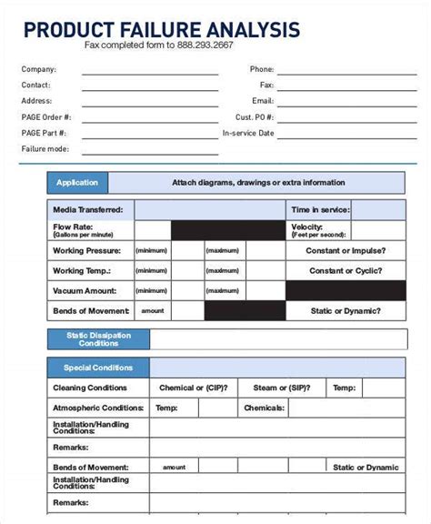 failure analysis report template word